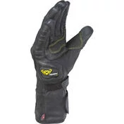 Ixon PRO CONTINENTAL Leather and Fabric Motorcycle Gloves Black Yellow Vivo