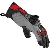 Spidi G-CARBON Short Leather Motorcycle Gloves Black Red