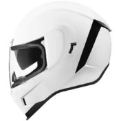 Full Face Helmet Dual Visor Icon AIRFORM Solid White Glossy