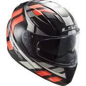 Full Face Motorcycle Helmet Ls2 FF320 STREAM EVO Loop Black Orange Fluo
