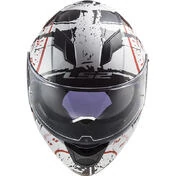 Full Face Motorcycle Helmet Double Visor Ls2 FF320 Stream Evo TACHO White Black Red