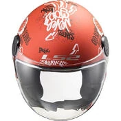 Jet Moto Helmet Ls2 OF558 SPHERE LUX Skater Matt Red