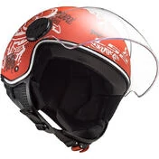 Jet Moto Helmet Ls2 OF558 SPHERE LUX Skater Matt Red