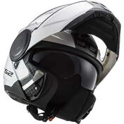 Dual Visor Motorcycle Modular Helmet Ls2 FF902 SCOPE Solid White