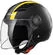 Moto Jet Мотошлем OF562 Ls2 Airflow Long With визор Long Metropolis Black Yellow Hy vision