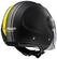 Moto Jet helmet OF562 Ls2 Airflow Long With Visor Long Metropolis Black Yellow Hy vision