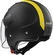 Moto Jet helmet OF562 Ls2 Airflow Long With Visor Long Metropolis Black Yellow Hy vision