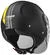 Moto Jet helmet OF562 Ls2 Airflow Long With Visor Long Metropolis Black Yellow Hy vision