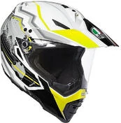 Crossover Enduro Helmets AGV AX-8 Dual EVO Earth Black White Yellow Fluo