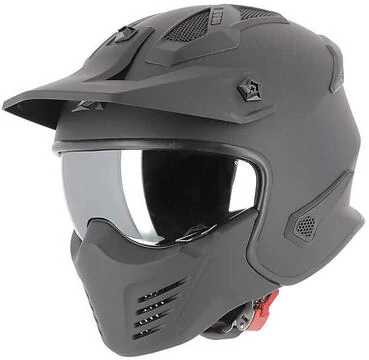 Helmet Moto Jet Astone ELEKTRON Black Opaque Removable Menotoniera
