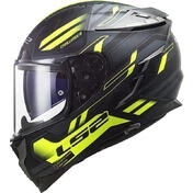 Full Face Motorcycle Helmet In HPFC Touring Ls2 FF327 CHALLENGER Spin Matt Black Fluo Yellow