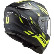 Full Face Motorcycle Helmet In HPFC Touring Ls2 FF327 CHALLENGER Spin Matt Black Fluo Yellow