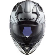 Full Face Motorcycle Helmet In HPFC Touring Ls2 FF327 Challenger ALLERT Matt Titanium Silver