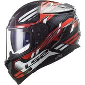 Full Face Motorcycle Helmet In HPFC Touring Ls2 FF327 CHALLENGER Spin Black Red White