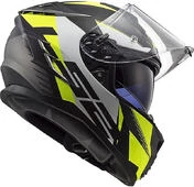Motorcycle Helmet HPFC LS2 FF327 CHALLENGER Squadron Black Yellow Fluo Matt