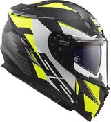 Motorcycle Helmet HPFC LS2 FF327 CHALLENGER Squadron Black Yellow Fluo Matt