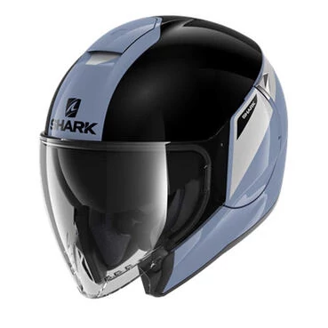 SHARK Citycruiser Open Face Helmet Silver / Silver / Black