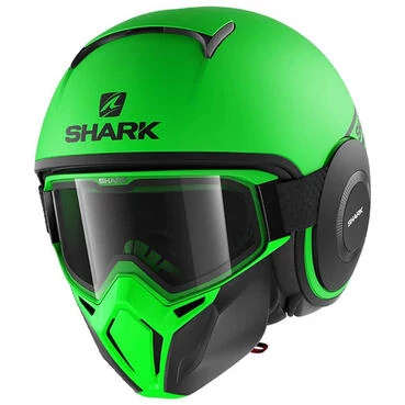 SHARK Street Drak Neon Serie Convertible Helmet Matte Green / Black