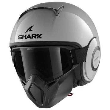 SHARK Street Drak Blank Convertible Helmet Gun Silver