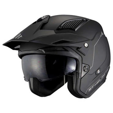 MT Helmets District SV S Solid Open Face Helmet Черный
