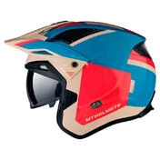MT Helmets District SV S Analog Open Face Helmet Glossy Blue / Orange
