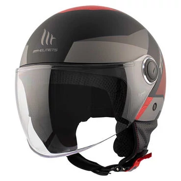 MT Helmets Street Poke Open Face Helmet Красный