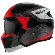 MT Helmets Streetfighter SV S Totem Convertible Helmet Matt Pearl Red