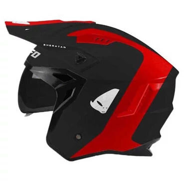 UFO Sheratan Open Face Helmet Красно-черный