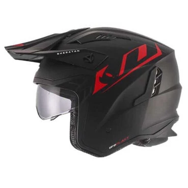 UFO Sheratan Open Face Helmet matt black / red