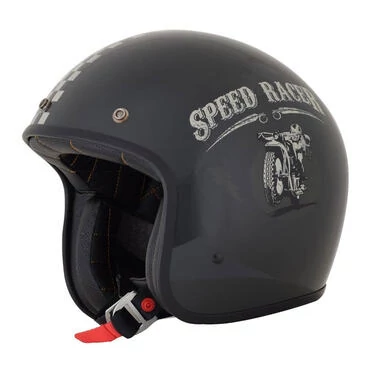 AFX FX-76 Open Face Helmet Gloss Magnetic / Silver