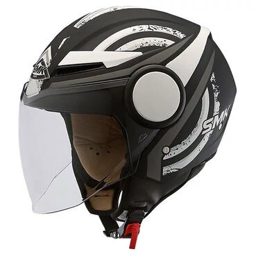 SMK Streem Heroic Open Face Helmet Черно-белый