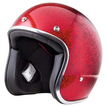 STORMER Pearl Open Face Helmet Red Glitter