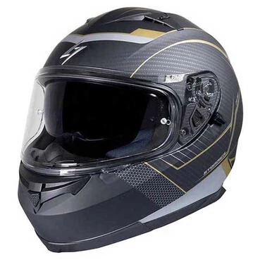 STORMER ZS-801 Miles Full Face Helmet Black / Gold Metal Matt