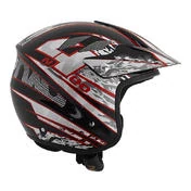 NAU N400 Overnet Open Face Helmet Красно-черный