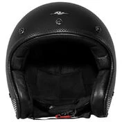 RUSTY STITCHES Fonzie Open Face Helmet Matt Black / White