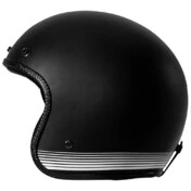 RUSTY STITCHES Fonzie Open Face Helmet Matt Black / White