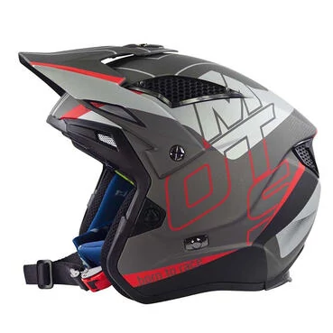 MOTS Jump Up03 Open Face Helmet Grey / White / Red