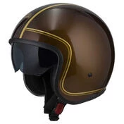 NZI Rolling 4 Sun Open Face Helmet Glossy Browny