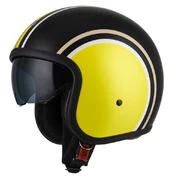 NZI Rolling 4 Sun Open Face Helmet Matt Diana Yellow / Black