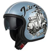 NZI Rolling 4 Sun Open Face Helmet Glossy Bello Pearl White