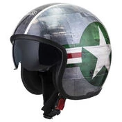 NZI Rolling 4 Sun Open Face Helmet Glossy Aeronautica Italiana