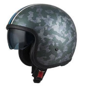 NZI Rolling 4 Sun Open Face Helmet Matt Mimetize Musgo
