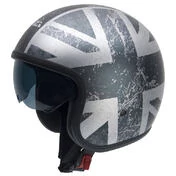 NZI Rolling 4 Sun Open Face Helmet Matt Silver Ducat