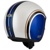 NZI Rolling 4 Sun Open Face Helmet Glossy Diana Blue / Pearl White