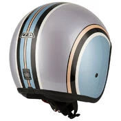 NZI Rolling 4 Sun Open Face Helmet Matt Diana Pale Blue / Platinum