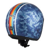 NZI Rolling 4 Sun Open Face Helmet Matt Mimetize Blue