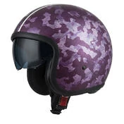 NZI Rolling 4 Sun Open Face Helmet Matt Mimetize Purple