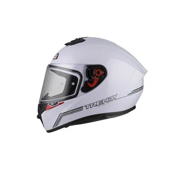 NZI Trendy Full Face Helmet Solid Nouveau White
