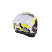 NZI Trendy Full Face Helmet Glossy Overtaking White / Lemon