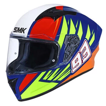 SMK Stellar Wings Full Face Helmet Glossy White / Blue / Red